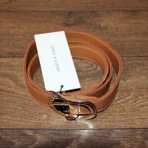 BNWT SS23 ERNEST W. BAKER GOLD BUCKLE LEATHER BELT S